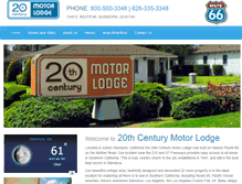 Tablet Screenshot of 20thcenturymotorlodge.com